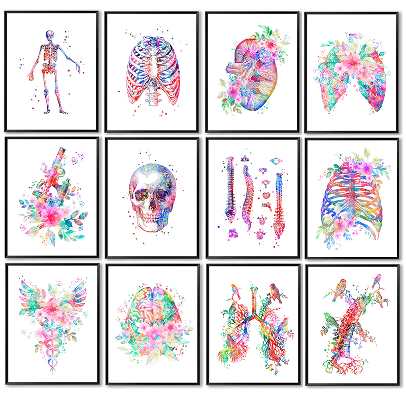 Medical Lab Posters - Affiche Médicale d'Anatomie : Peinture sur