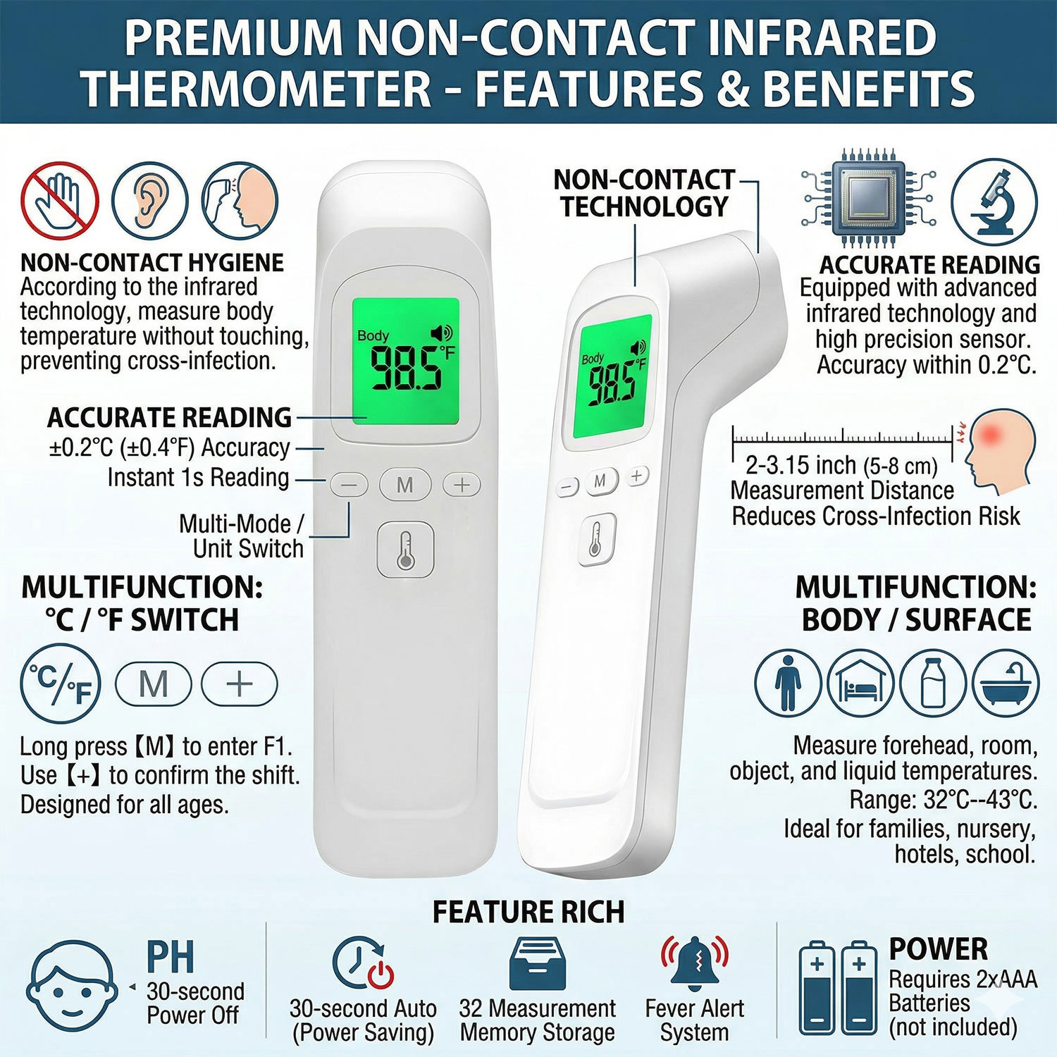 Thermomètre infrarouge numériq - Digital Thermometer Infrared avis et prix