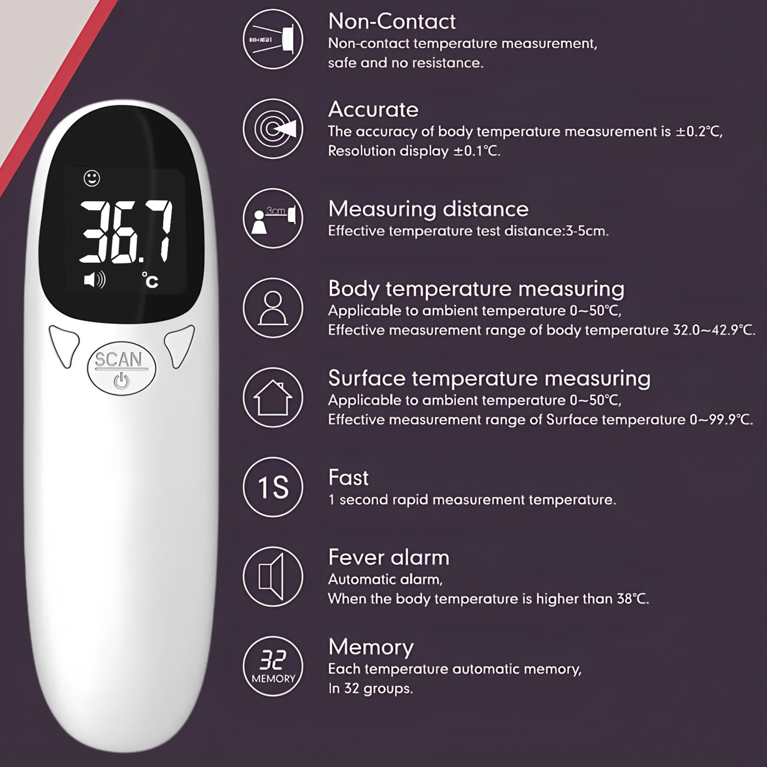 Thermomètre médical infrarouge - Digital Thermometer Infrared avis et prix